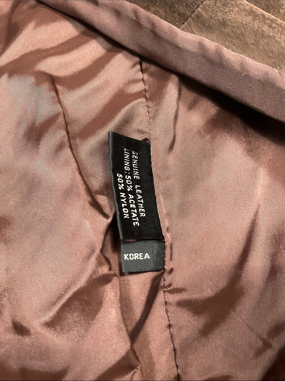 Brown Suede Bomber Jacket - Picture 5 of 6